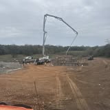 CL Concrete pump truck on a commercial jobsite